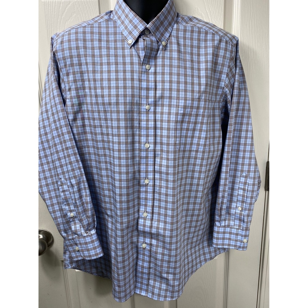 Buttoned Down Men's Plaid Dress Shirt Classic Fit Button Down Collar‎ 16 1/2